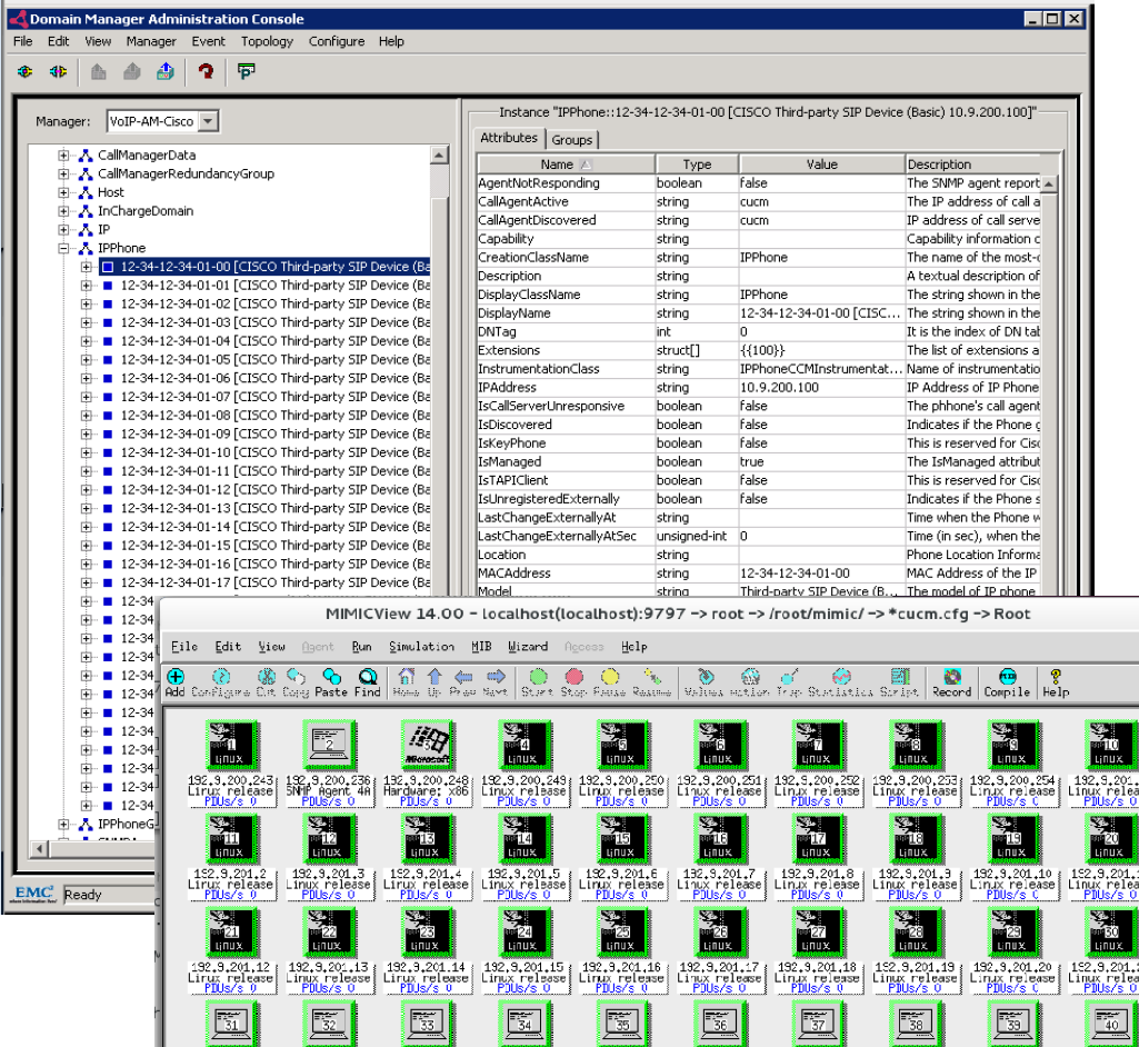 EMC Smarts with MIMIC Simulator
